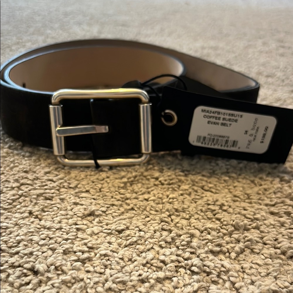 Men's Brown Suede Belt